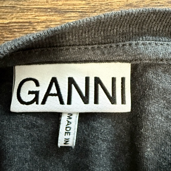 Ganni Basic Jersey Re-cut T-shirt - Phantom - Picture 5 of 5